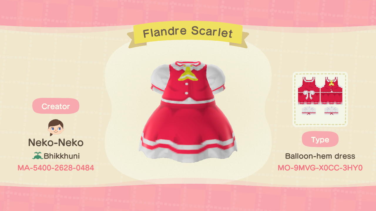 Animal Crossing Design Code: MO-9MVG-X0CC-3HY0 Flandre Scarlet