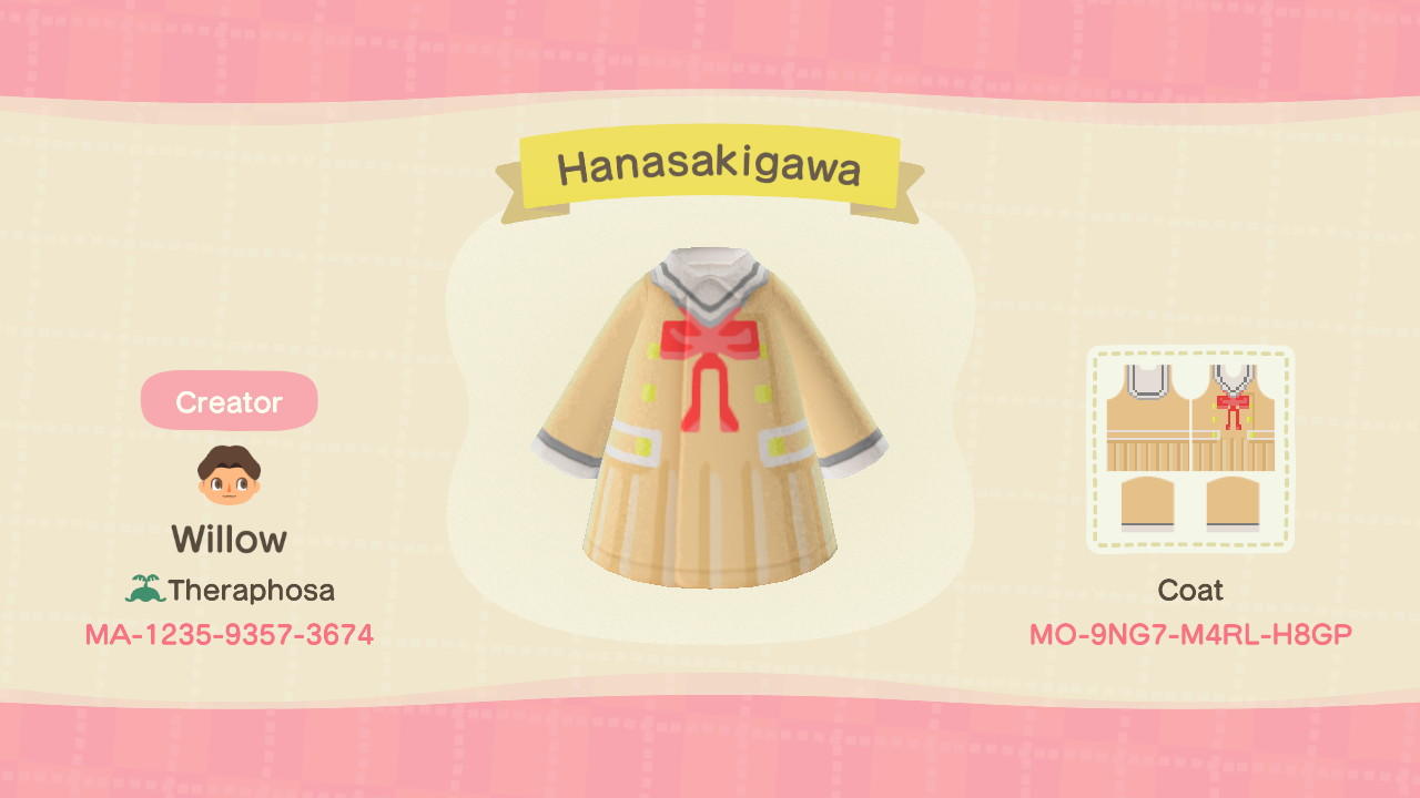 Animal Crossing Design Code: MO-9NG7-M4RL-H8GP Hanasakigawa