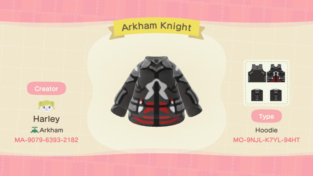 Animal Crossing Design Code: MO-9NJL-K7YL-94HT Arkham Kight