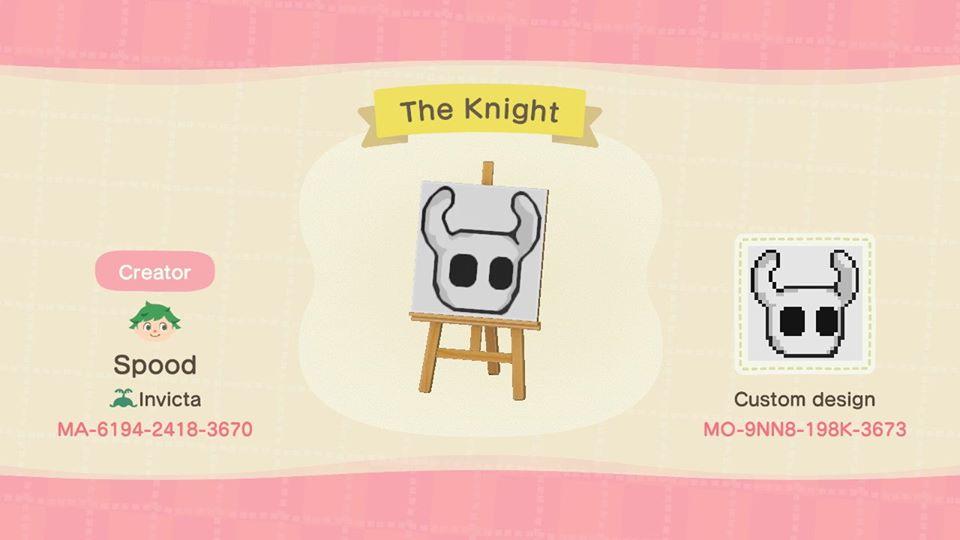 Animal Crossing Design Code: MO-9NN8-198K-3673 Hollow Knight