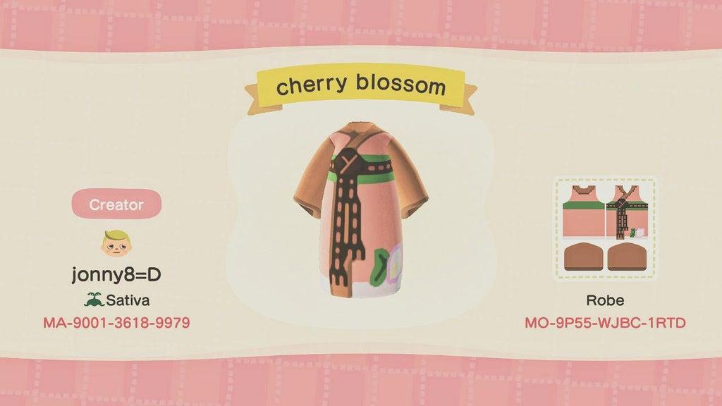 Animal Crossing Design Code: MO-9P55-WJBC-1RTD cherry blossom