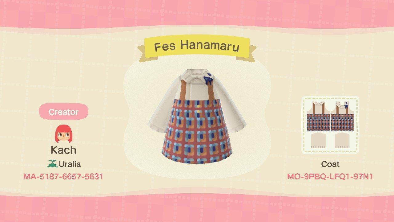 Animal Crossing Design Code: MO-9PBQ-LFQ1-97N1 Fes Hanamaru