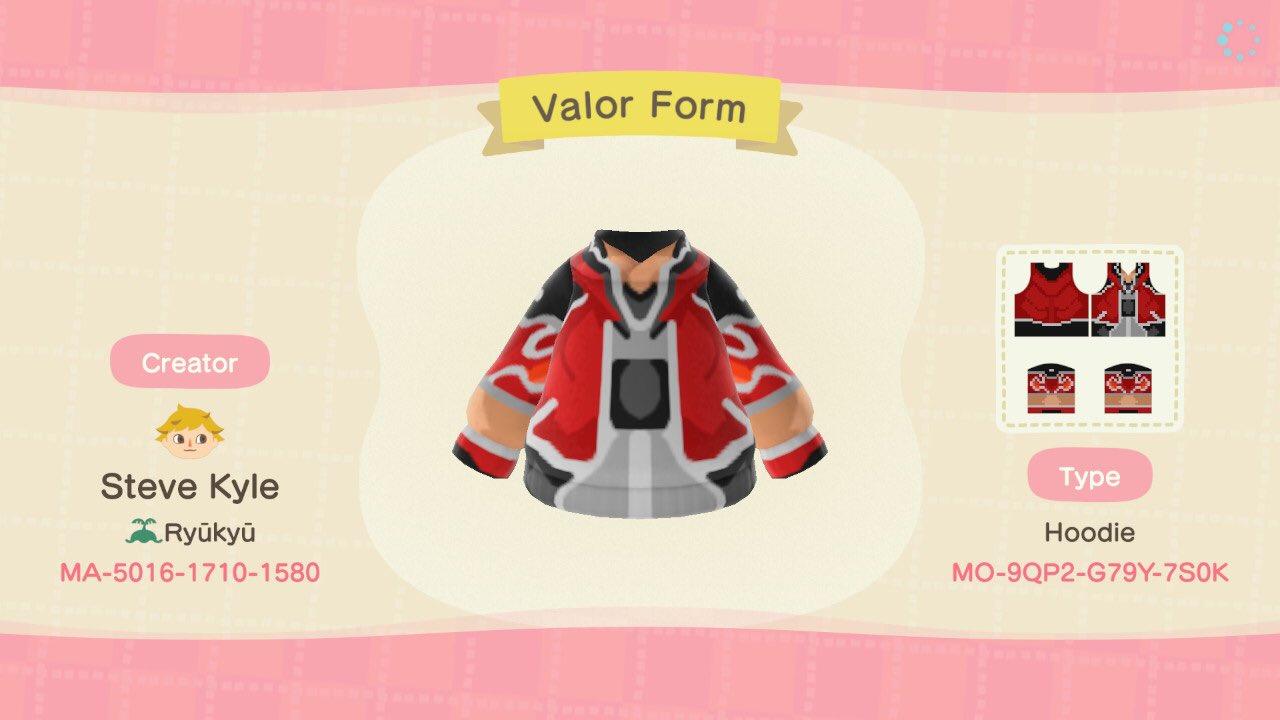 Animal Crossing Design Code: MO-9QP2-G79Y-7S0K Valor Form
