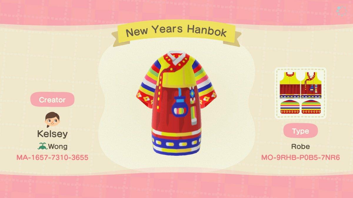 Animal Crossing Design Code: MO-9RHB-P0B5-7NR6 New Years Hanbok