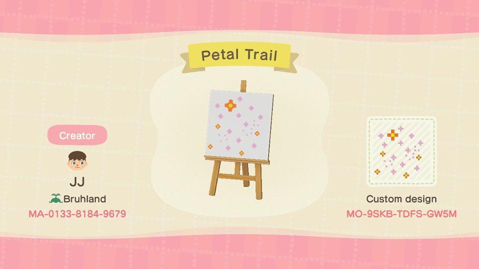 Animal Crossing Design Code: MO-9SKB-TDFS-GW5M Petal Trail