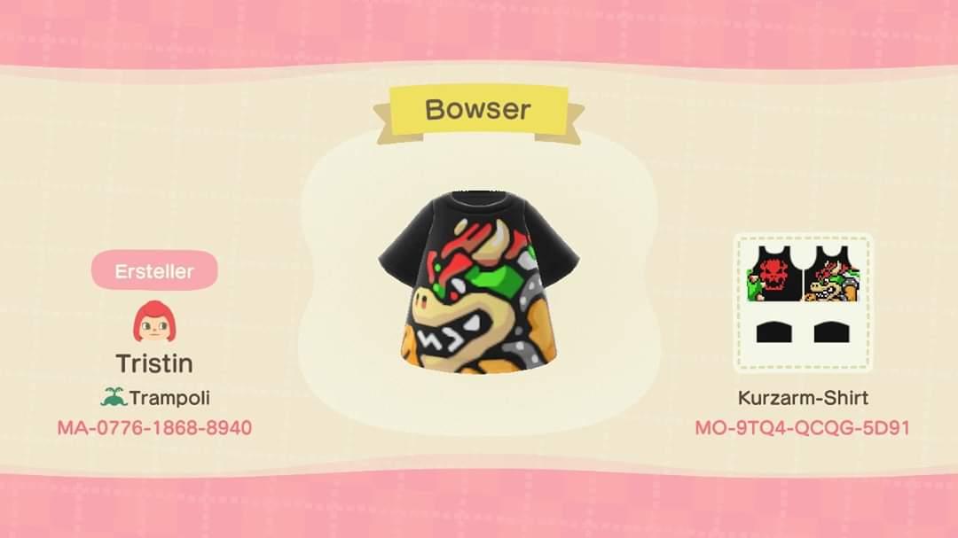 Animal Crossing Design Code: MO-9TQ4-QCQG-5D91 Bowser Ter