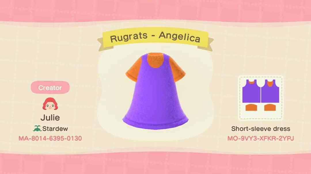 Animal Crossing Design Code: MO-9VY3-XFKR-2YPJ Rugrats - Angelica