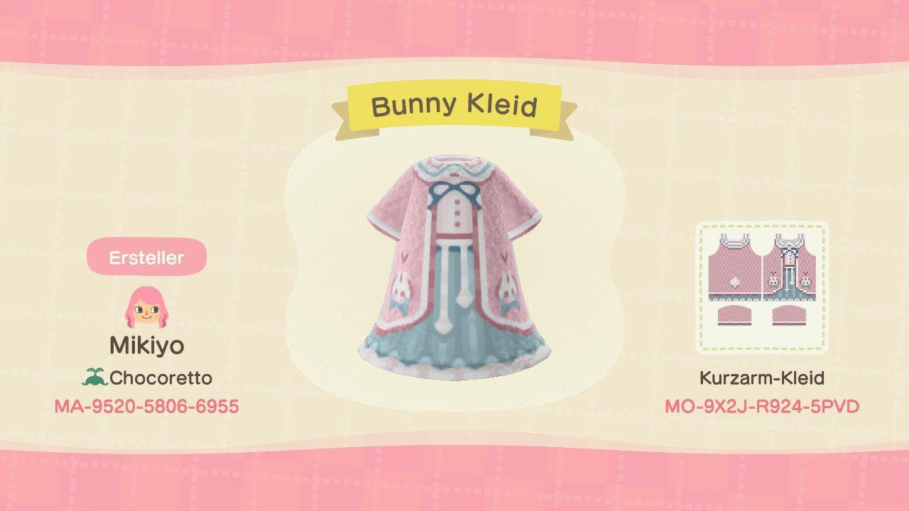 Animal Crossing Design Code: MO-9X2J-R924-5PVD Bunny Dress