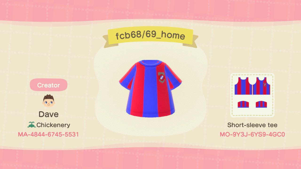 Animal Crossing Design Code: MO-9Y3J-6YS9-4GC0 FC Bayern 68/69 Home