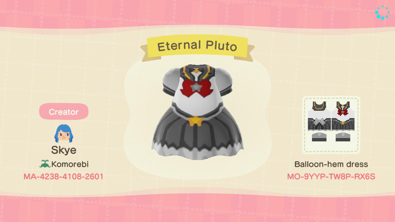 Animal Crossing Design Code: MO-9YYP-TW8P-RX6S Eternal Pluto