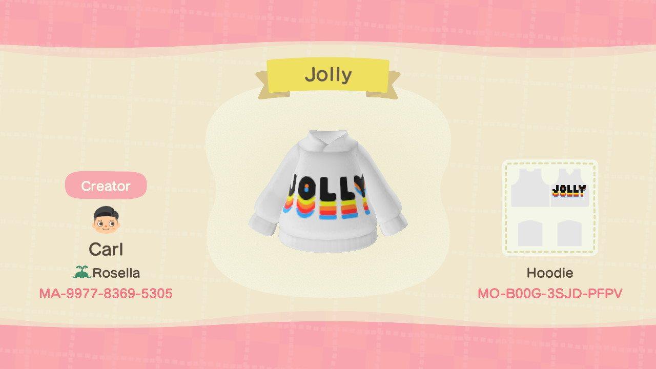 Animal Crossing Design Code: MO-B00G-3SJD-PFPV Jolly
