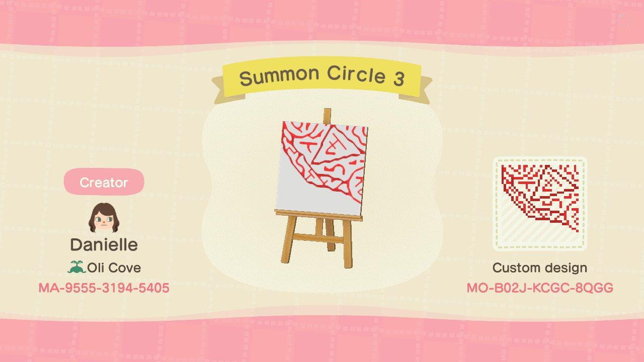 Animal Crossing Design Code: MO-B02J-KCGC-8QGG Summoning Circle 3