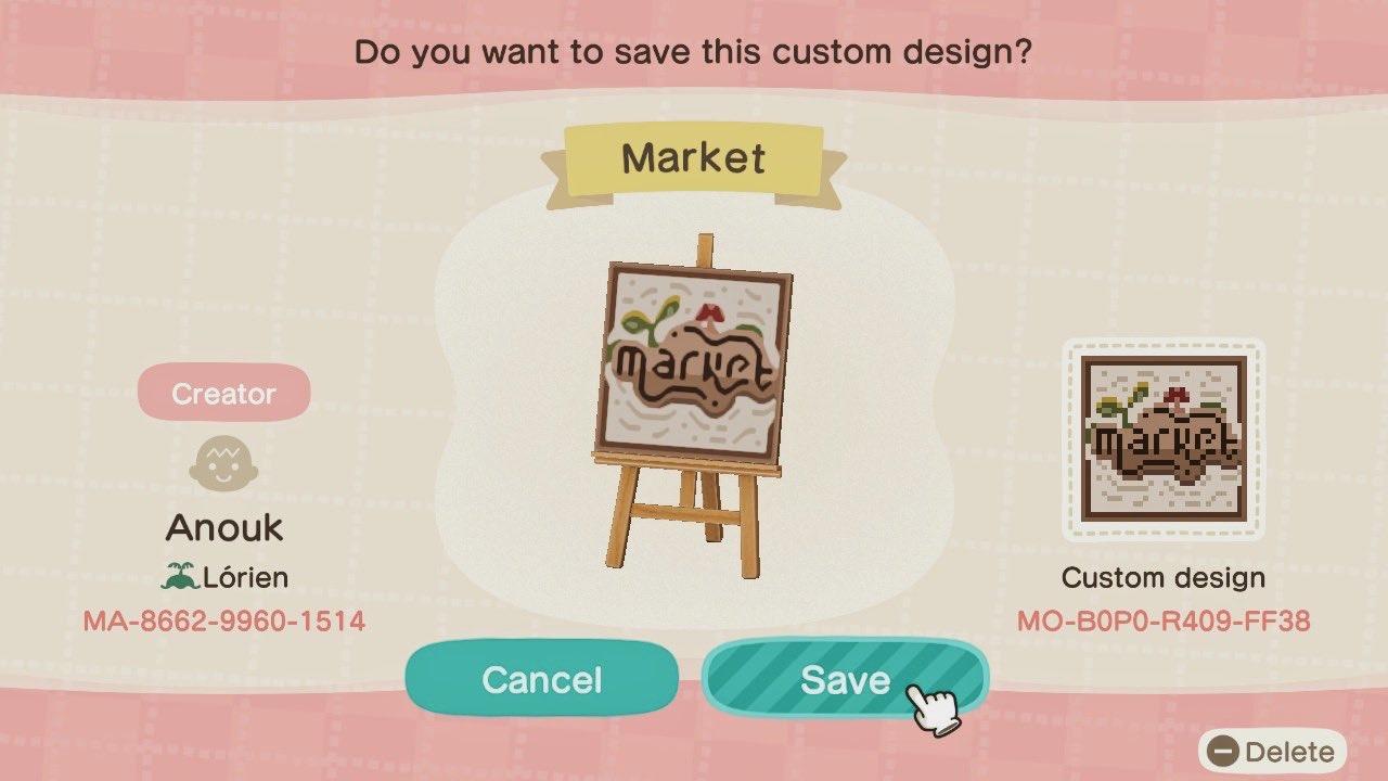 Animal Crossing Design Code: MO-B0P0-R409-FF38 Market