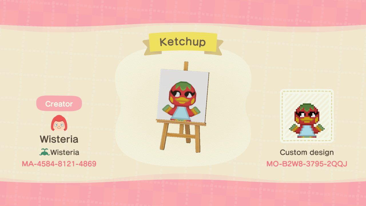 Animal Crossing Design Code: MO-B2W8-3795-2QQJ Ketchup