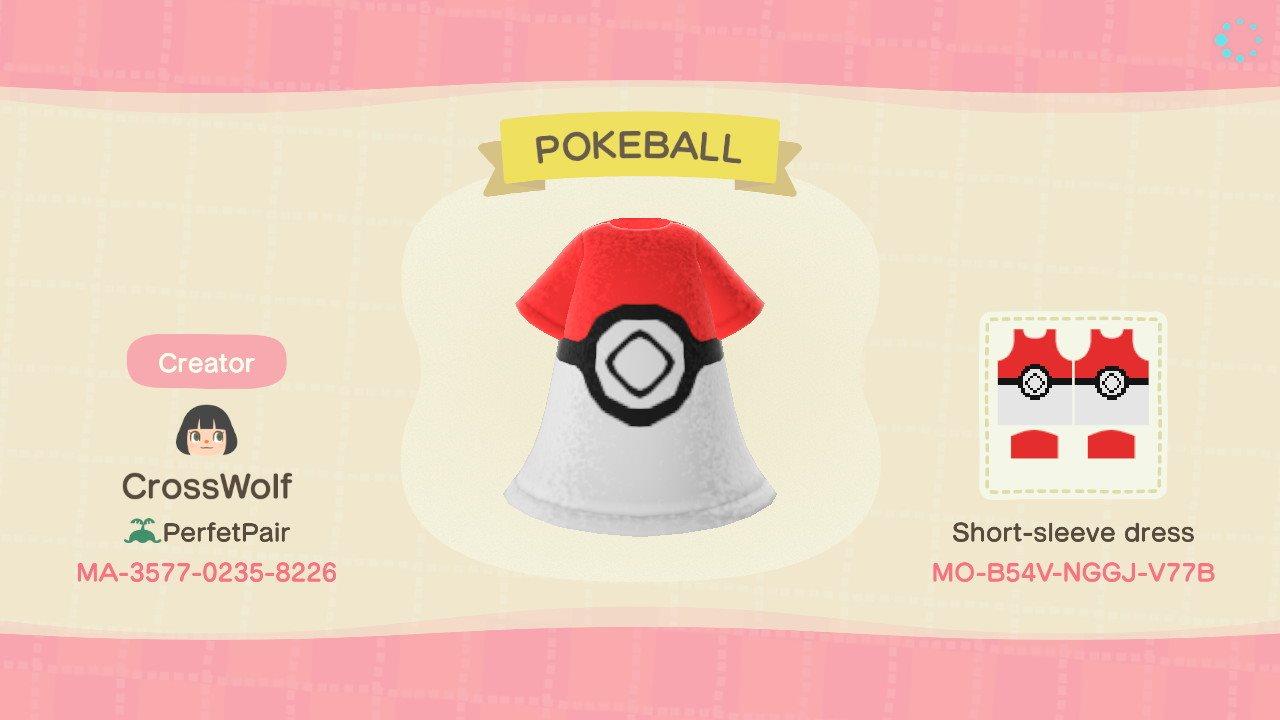 Animal Crossing Design Code: MO-B54V-NGGJ-V77B POKEBALL