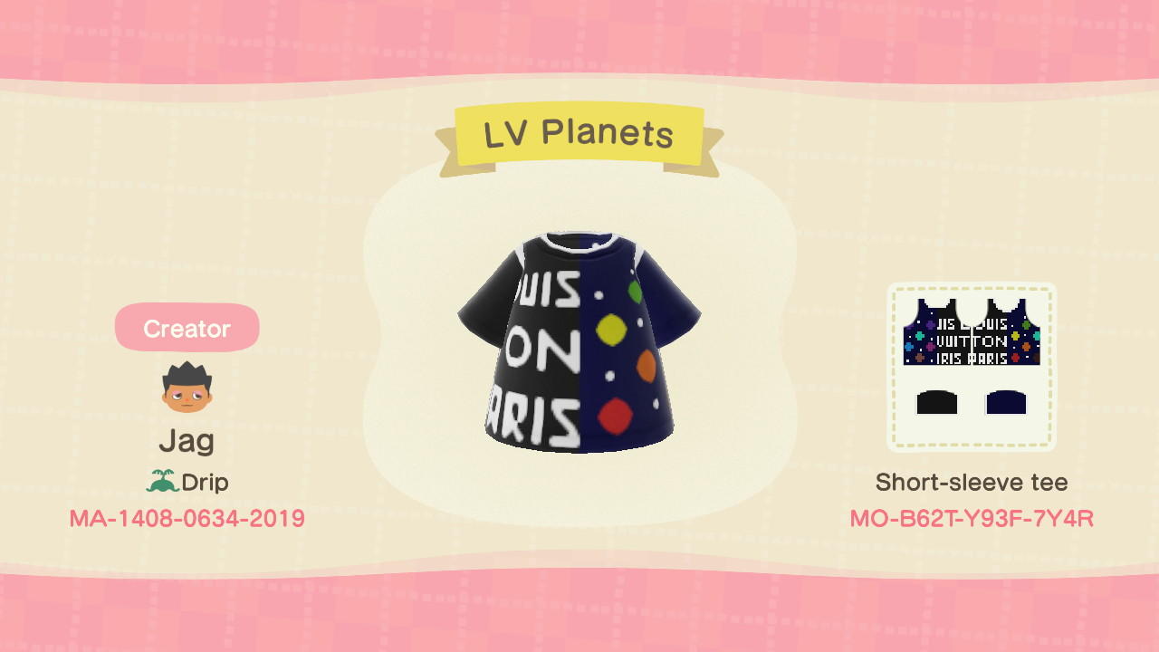 Animal Crossing Design Code: MO-B62T-Y93F-7Y4R LV Planets