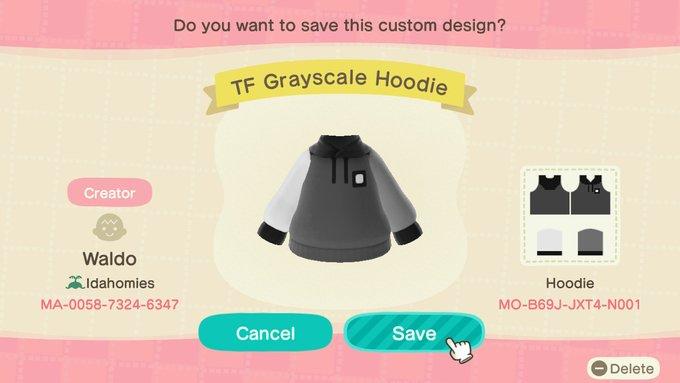 Animal Crossing Design Code: MO-B69J-JXT4-N001 Teddy Fresh Gray