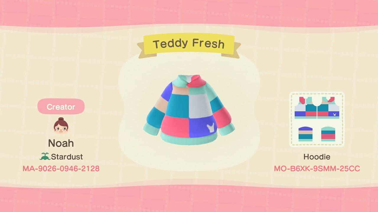 Animal Crossing Design Code: MO-B6XK-9SMM-25CC Teddy Fresh