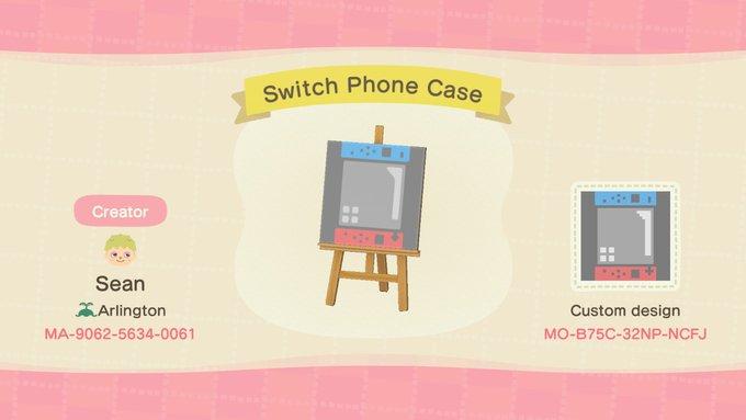 Animal Crossing Design Code: MO-B75C-32NP-NCFJ Switch Phone Case