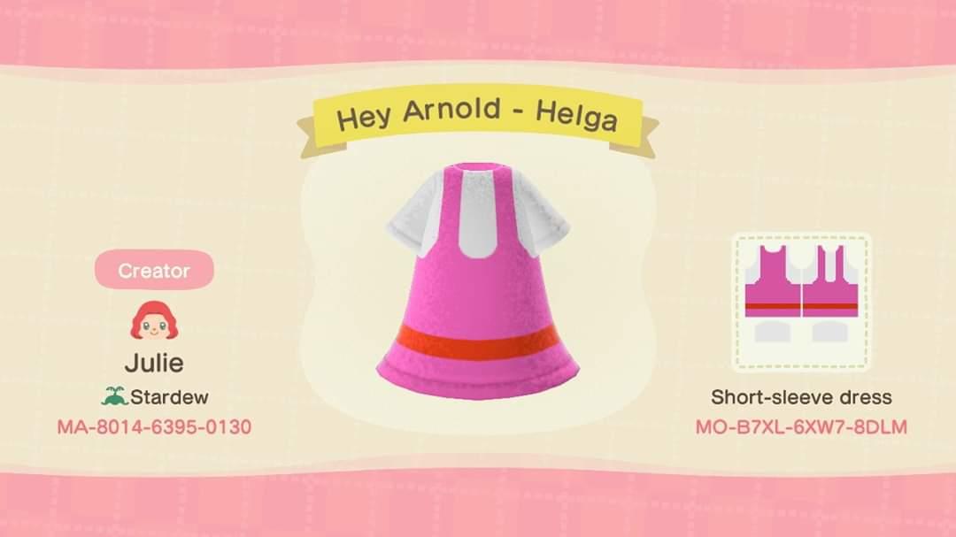 Animal Crossing Design Code: MO-B7XL-6XW7-8DLM Hey Arnold - Helga D