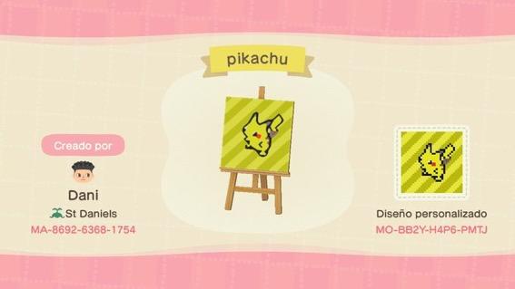 Animal Crossing Design Code: MO-BB2Y-H4P6-PMTJ Pikachu