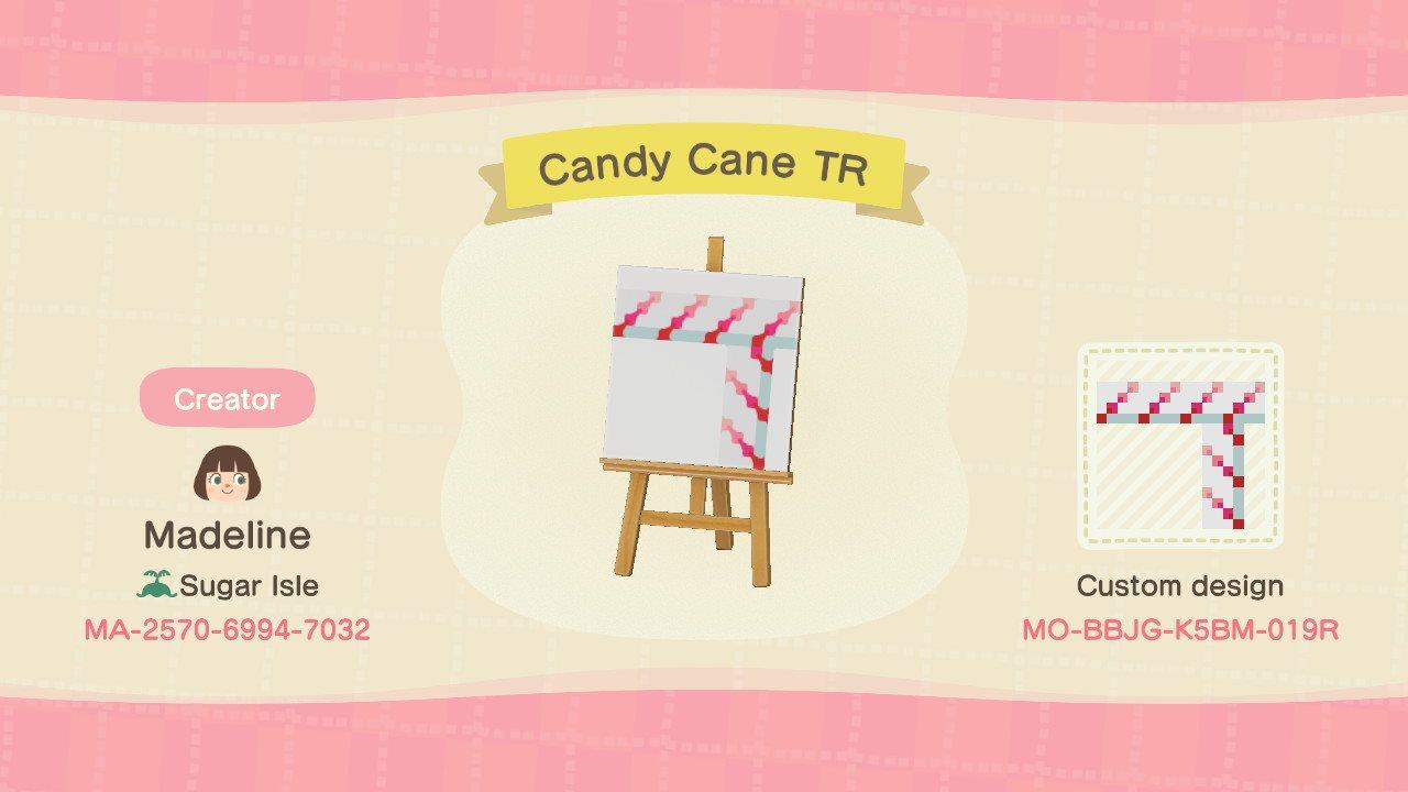 Animal Crossing Design Code: MO-BBJG-K5BM-019R Candy Cane TR