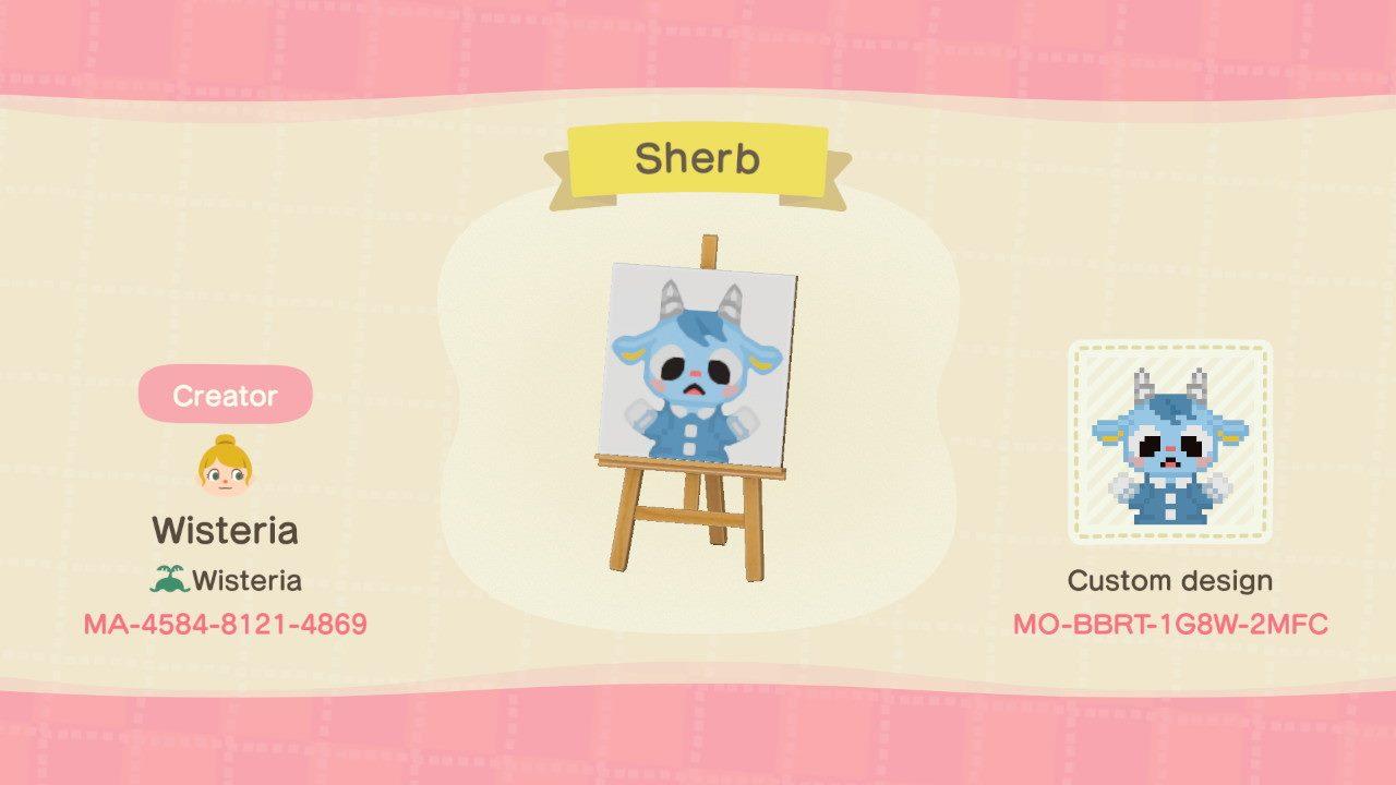 Animal Crossing Design Code: MO-BBRT-1G8W-2MFC Sherb