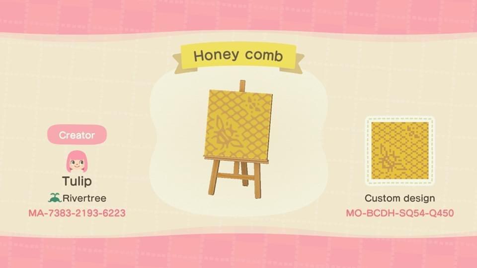 Animal Crossing Design Code: MO-BCDH-SQ54-Q450 Honey comb