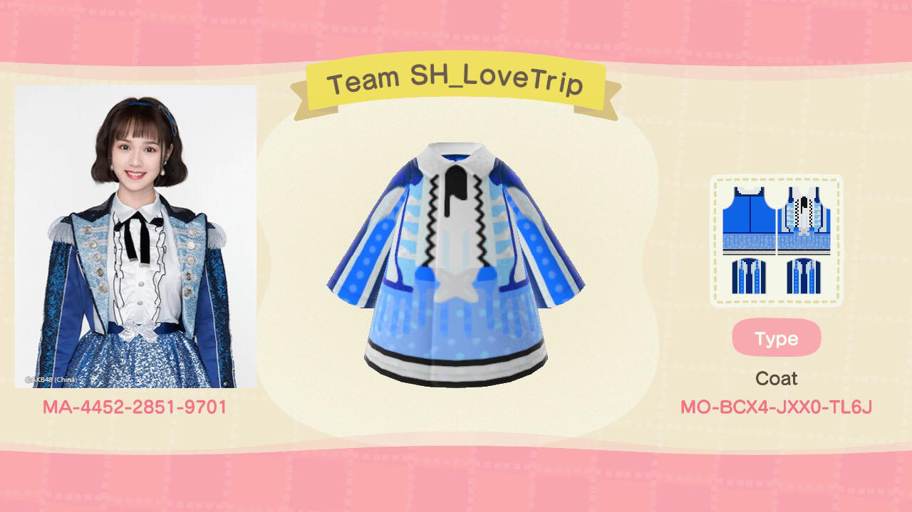 Animal Crossing Design Code: MO-BCX4-JXX0-TL6J TEAM SH - LOVE TRIP
