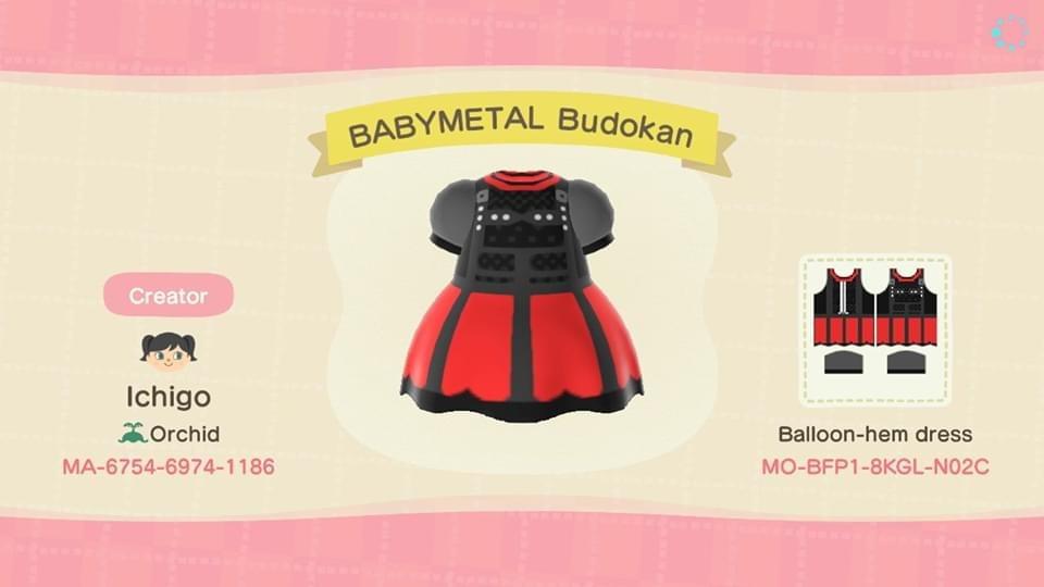 Animal Crossing Design Code: MO-BFP1-8KGL-N02C BABYMETAL Budokan