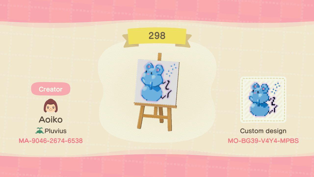 Animal Crossing Design Code: MO-BG39-V4Y4-MPBS 298