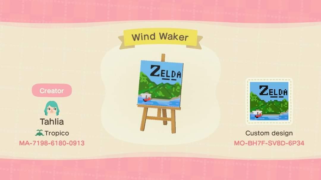 Animal Crossing Design Code: MO-BH7F-SV8D-6P34 Wind Waker