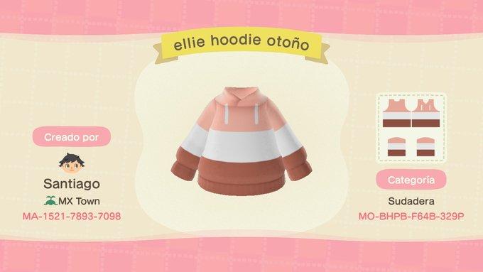 Animal Crossing Design Code: MO-BHPB-F64B-329P ellie hoodie otoño