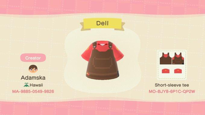 Animal Crossing Design Code: MO-BJY8-6P1C-QP2W Red Engineer (TF2)