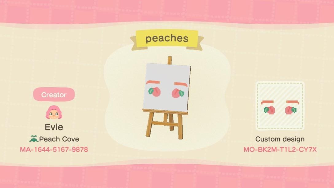 Animal Crossing Design Code: MO-BK2M-T1L2-CY7X Just Peachy Face