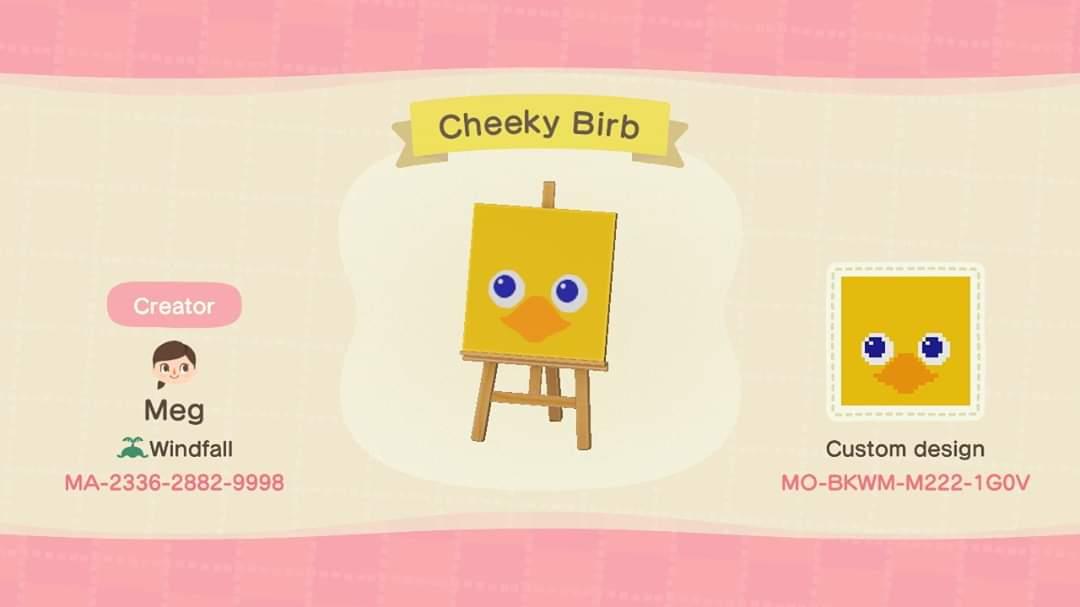 Animal Crossing Design Code: MO-BKWM-M222-1G0V Chocobo (FF)