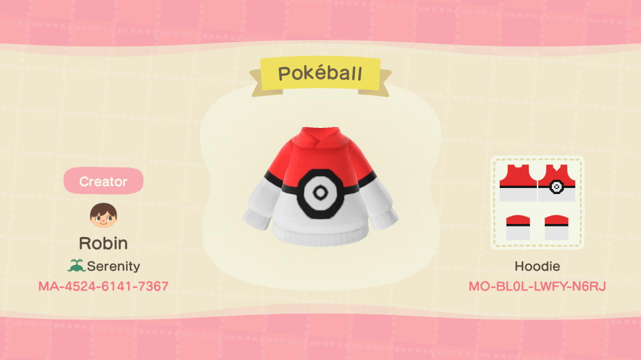 Animal Crossing Design Code: MO-BL0L-LWFY-N6RJ PokÃ©ball