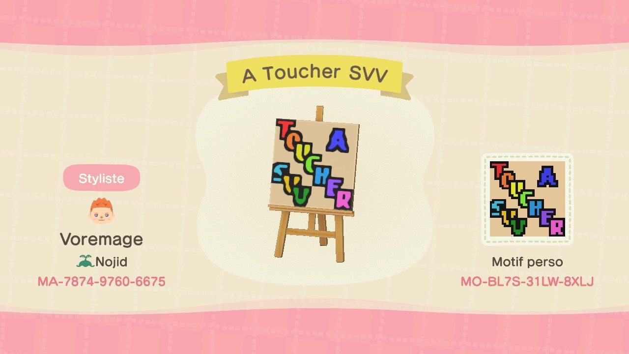 Animal Crossing Design Code: MO-BL7S-31LW-8XLJ Cataloguer