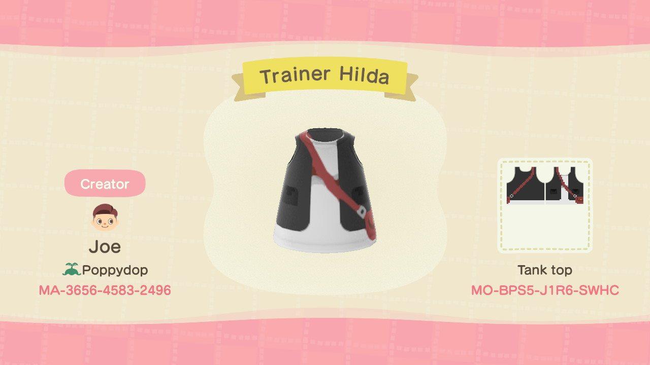 Animal Crossing Design Code: MO-BPS5-J1R6-SWHC Trainer Hilda