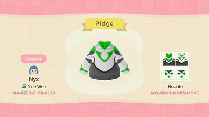 Animal Crossing Design Code: MO-BR43-MD66-MBVD Pidge