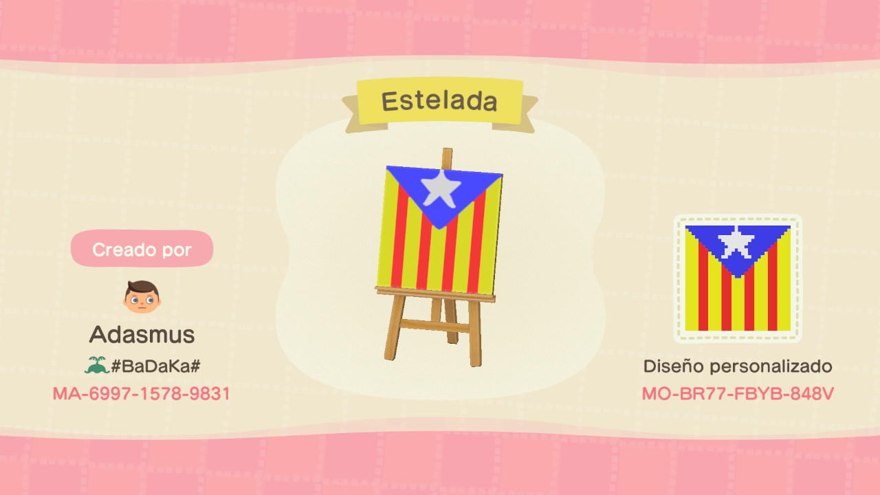 Animal Crossing Design Code: MO-BR77-FBYB-848V Estelada