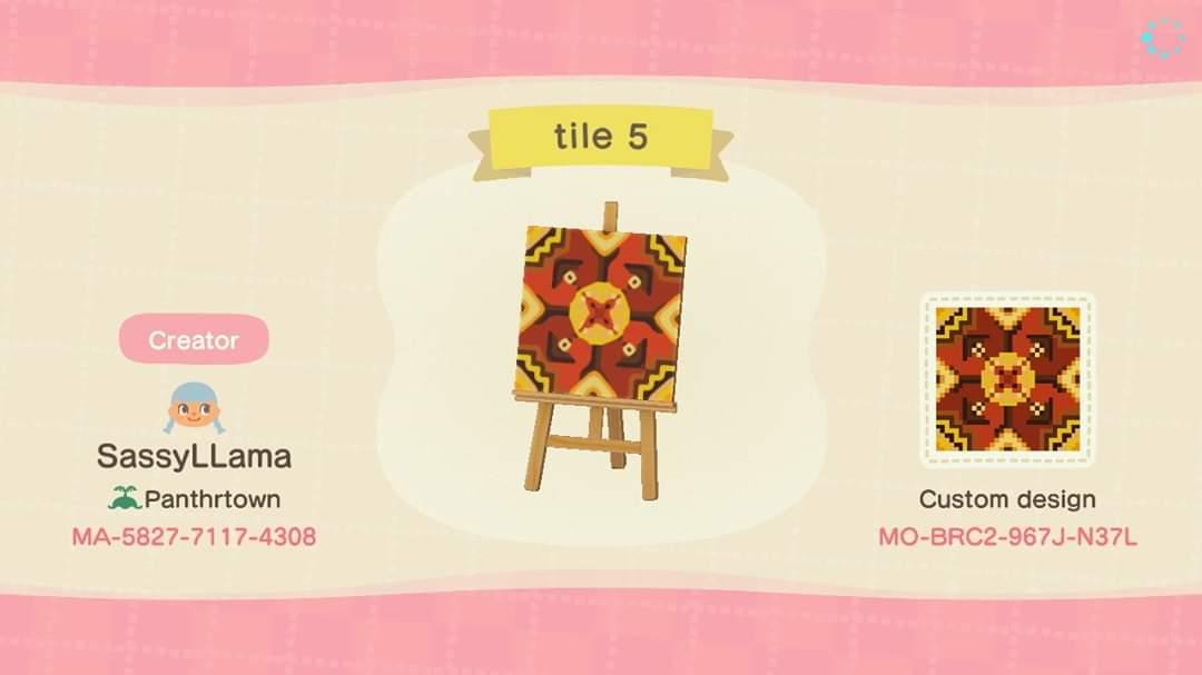 Animal Crossing Design Code: MO-BRC2-967L-N37L TILE 5