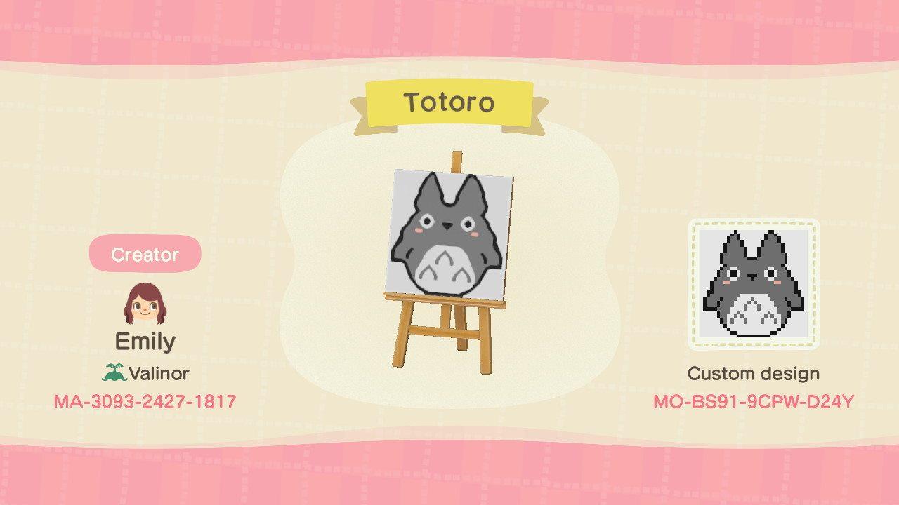 Animal Crossing Design Code: MO-BS91-9CPW-D24Y Totoro