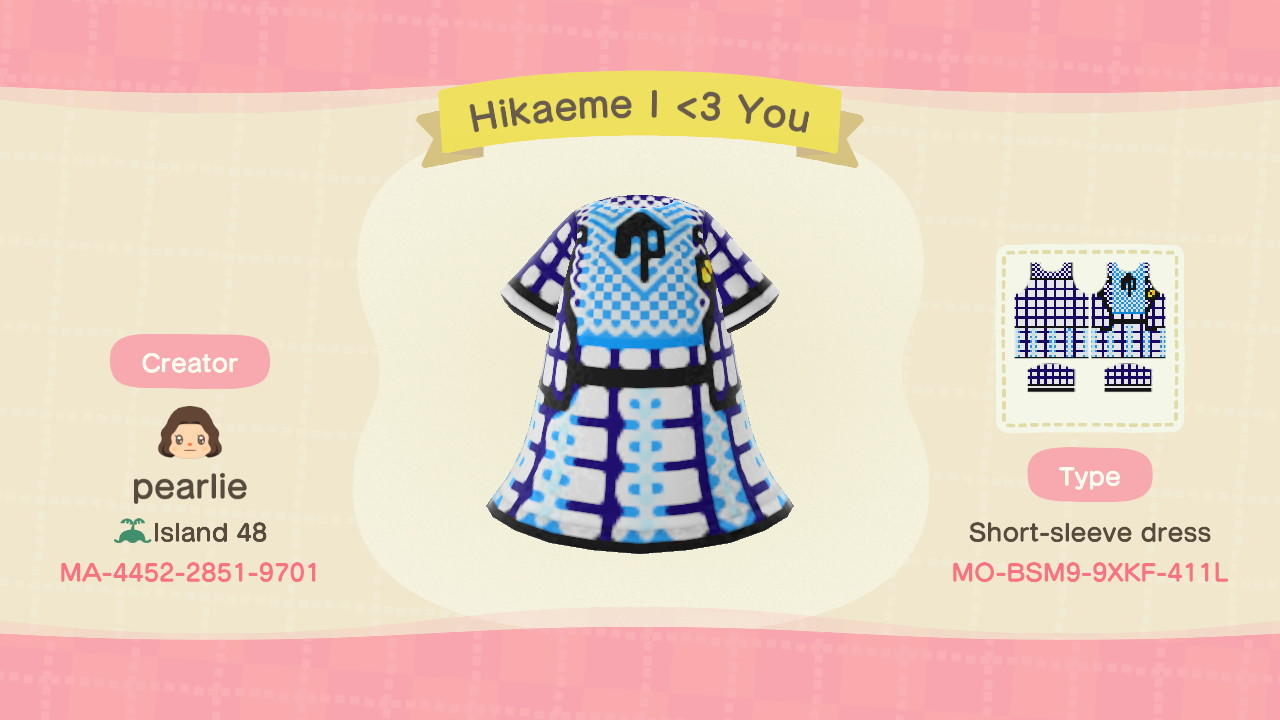 Animal Crossing Design Code: MO-BSM9-9XKF-411L Hikaeme I Love You!