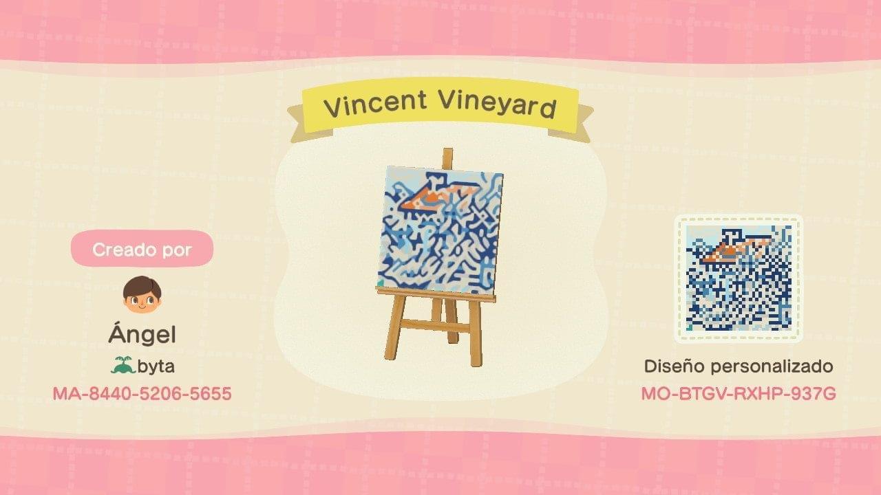 Animal Crossing Design Code: MO-BTGV-RXHP-937G Vincent Vineyard