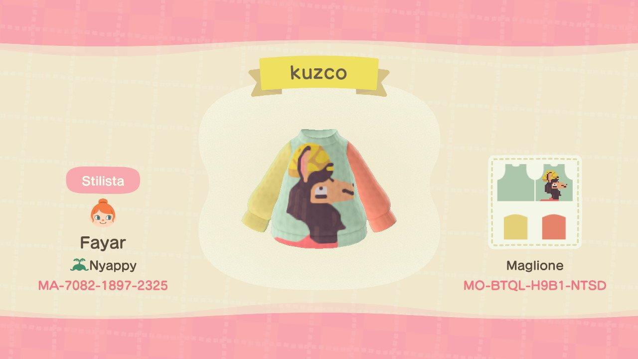 Animal Crossing Design Code: MO-BTQL-H9B1-NTSD Kuzco
