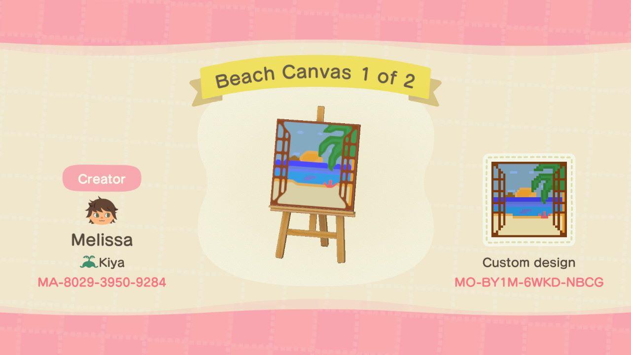 Animal Crossing Design Code: MO-BY1M-6WKD-NBCG Beach Canvas 1 of 2