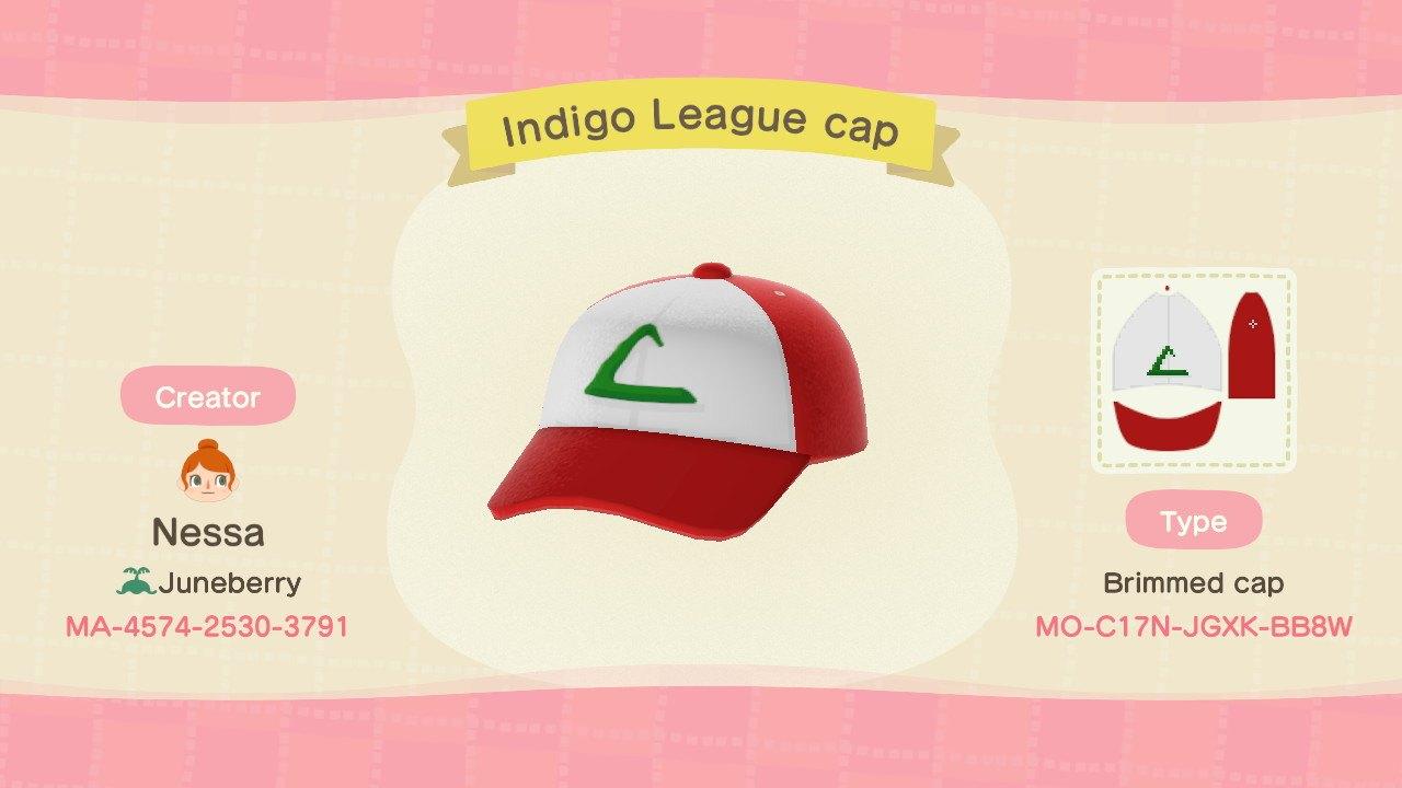 Animal Crossing Design Code: MO-C17N-JGXK-BB8W Indigo League Cap