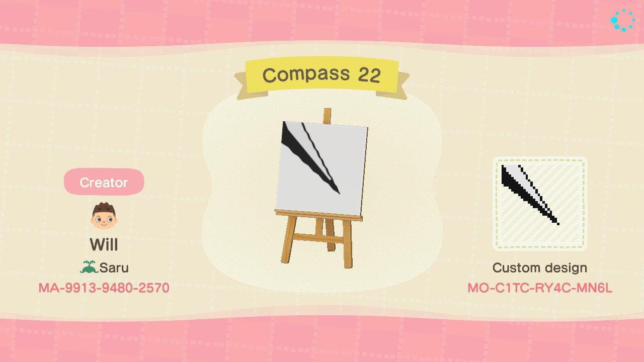 Animal Crossing Design Code: MO-C1TC-RY4C-MN6L Compass 22