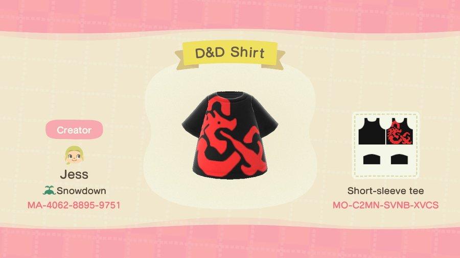 Animal Crossing Design Code: MO-C2MN-SVNB-XVCS Dungeons & Dragons